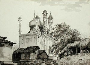 Una mezquita en Gazipoor, c.1781 de William Hodges